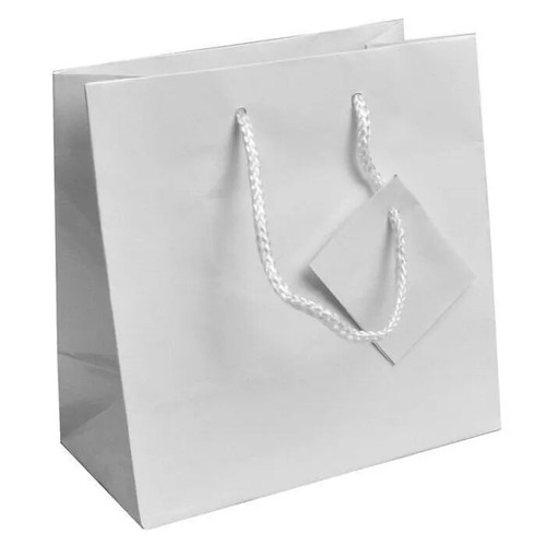 100 pcs 6.5" x 3.5" x 6.5" Glossy Euro Tote Gift Shopping Bags 7 Color Options - Picture 3 of 28