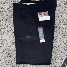 Men's Wrangler Five Star Relaxed Fit Cargo Pants Black Size 40x32 New W/Tags