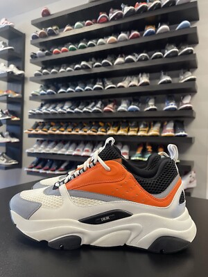 Size 10US/43EU - Dior B22 Reflective Sneaker Orange Very Clean!