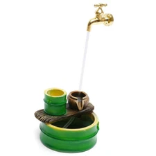 Tabletop Fountain Floating Faucet Desktop Fountain Resin Flowing Water Ornaments