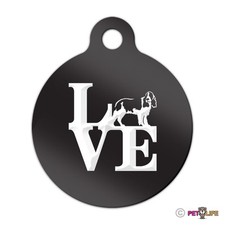 Love Springer Engraved Keychain Round Tag w/tab park spaniel english Many Colors