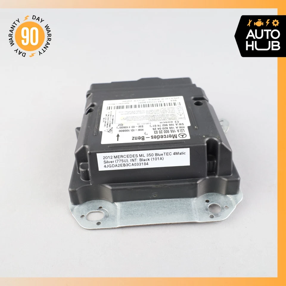 Mercedes W166 ML350 2012 bolsa de seguridad sensor SRS módulo de control 1669002003 OEM Foto 3 de 4