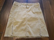 Womens Brown Tan Beige Khaki Corduroy Skirt American Eagle Outfitters Size 6 EUC