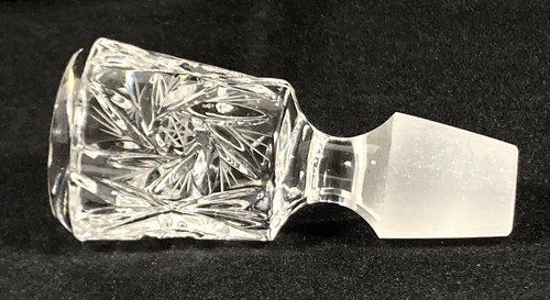 Vintage Kristallklarglas NINDRAD Flasche Dekanter Rund STOP NUR 4 1/8" EX - Bild 10 von 13