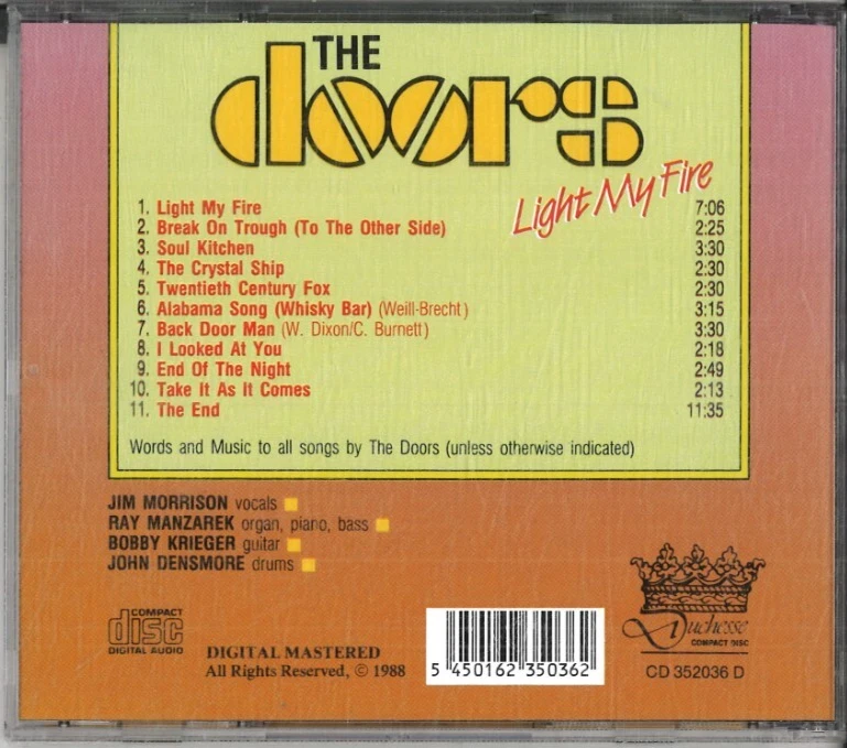 The doors - Light my Fire ( 1988, CD ) - Bild 2 von 2