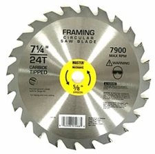 (30) Disston MM 694374 7-1/4" 24T Framing Combination & Rip Circular Saw Blades 