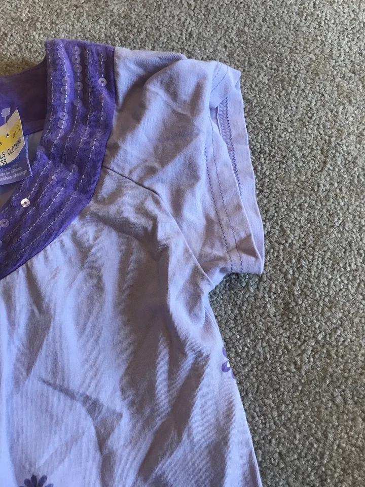 Nuevo Vestido Floral Púrpura Parche Calabaza Talla 10 Foto 3 de 4