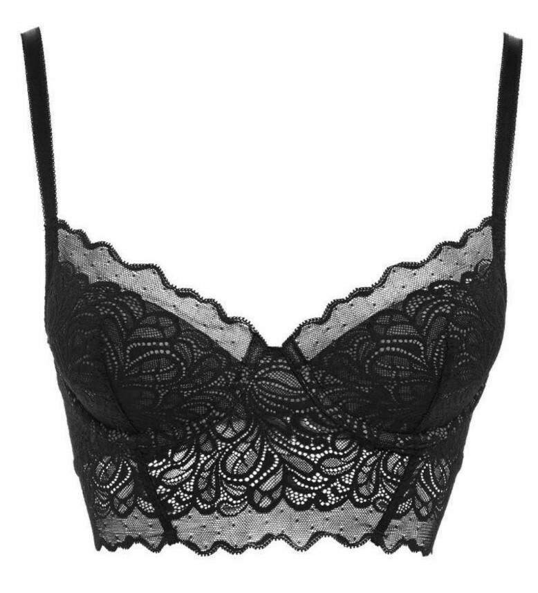 b.tempt'd by Wacoal Undisclosed 3/4 Bralette, Night Black (959257) M