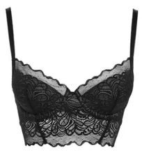 b.tempt'd by Wacoal Undisclosed 3/4 Bralette, Night Black (959257) M