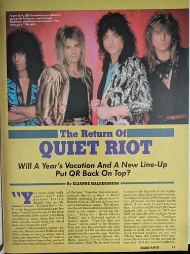 Hard Rock Magazine October 1986 Accept, Sabbath, Bonham, Quiet Riot, John Lydon - Picture 21 of 24