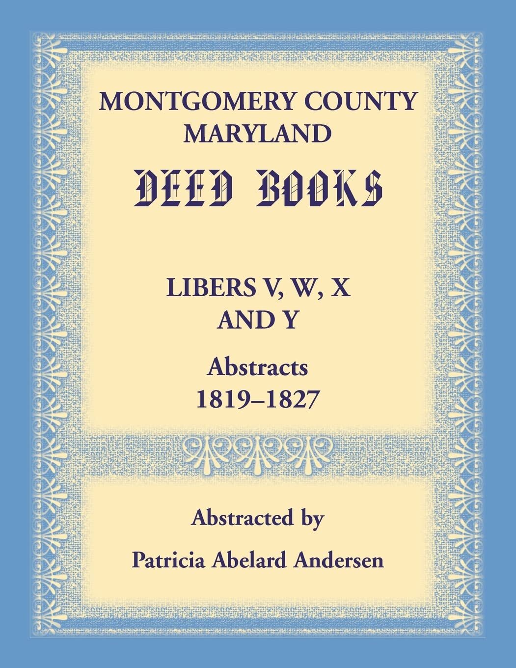 Thumbnail - Patricia Anders Montgomery County, Maryland Deed Books Libers V, W