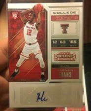 Keenan Evans Texas Tech Basketball Panini Autograph Rookie Card 2018 Bob Knight