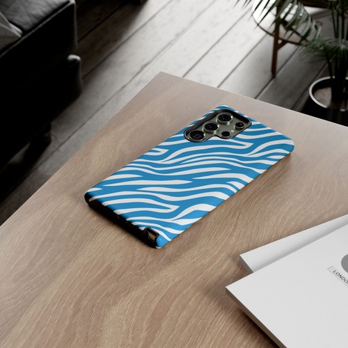 Light Blue Zebra Print Phone Case, for iPhone, Samsung Galaxy, Google Pixel - 第 215/243 張圖片