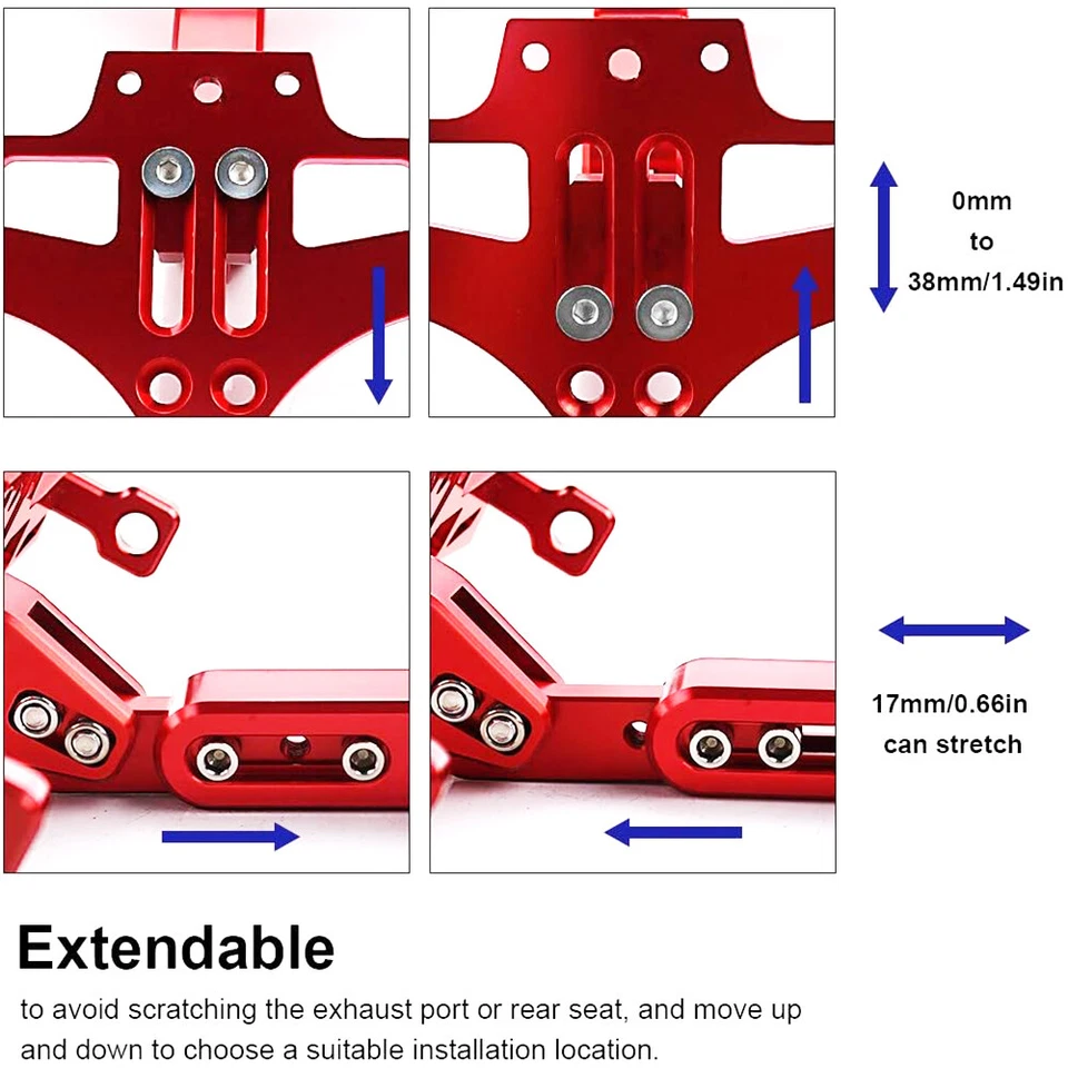 Suporte para placa de licença CNC para Honda Grom 125 + luzes de seta - Imagem 4 de 4