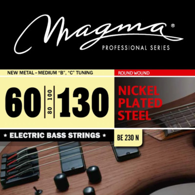 Magma Electric Bass Strings New Metal-Medium - NPS -L Scale 34'' Set, .060 - .130