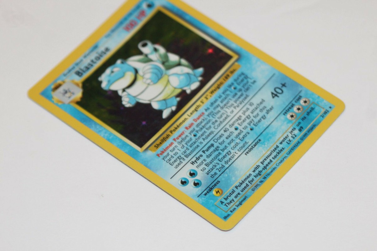 Pokemon: Blastoise 2/102 Original Base Set Holo 1999 Vintage Rare