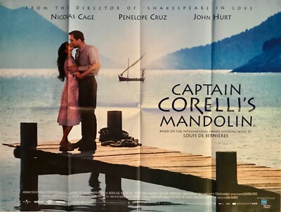 Captain Corelli's Mandolin DS Movie Quad Poster 2001 Nicolas Cage Penélope Cruz