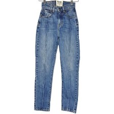 Revice Star Skinny Jeans Womens 25 Blue Stretch Denim Mid-Rise Pin Tick USA