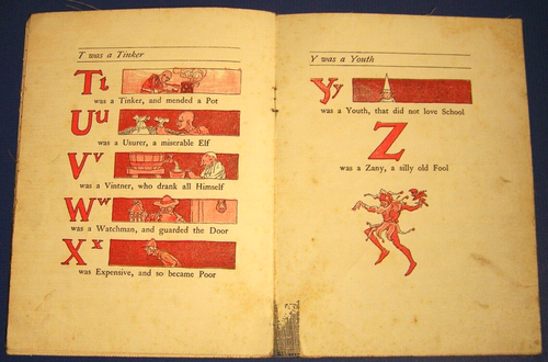 Book, A was an archer, McLoughlin Bros., Springfield, Mass., Linen complete - Picture 6 of 8