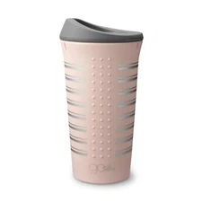 GoSili Reusable Silicone Tumbler Cup Pink Print 16oz microwave dishwasher safe