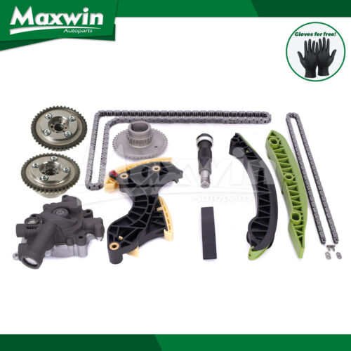 Timing Chain Kit VVT Sprocket Oil Pump Fit 12-14 Mercedes-Benz C250 SLK250 1.8L - Foto 1 di 16