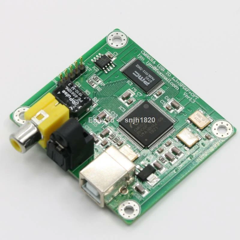 CM6631A USB to Coaxial/Optical fiber SPDIF I2S Converter DAC Board 24bit 192khz - Image 4 of 4