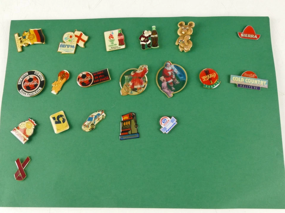 19 Coca Cola Olympic Pin und andere Ansteck Buttons W-3665 - Bild 1 von 4