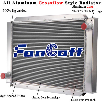 209000 Universal 2Rows Aluminum Airboat Radiator 31''W x 21''H High Performance