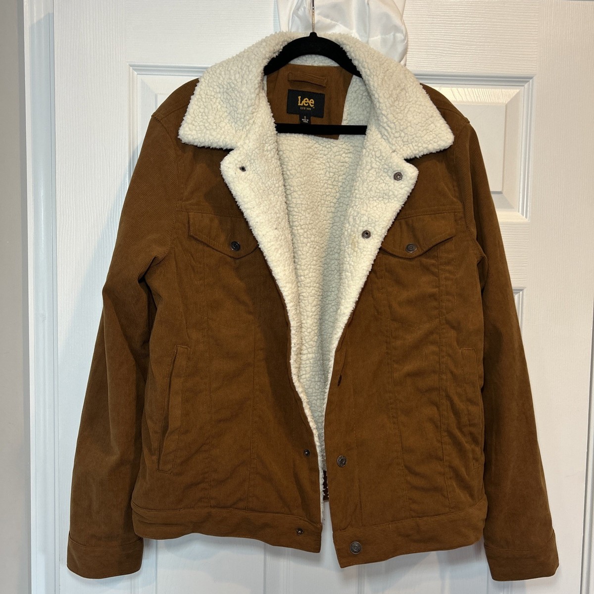 RARE LEE STORM RIDER CORDUROY SHERPA JACKET Small Western Trucker Coat