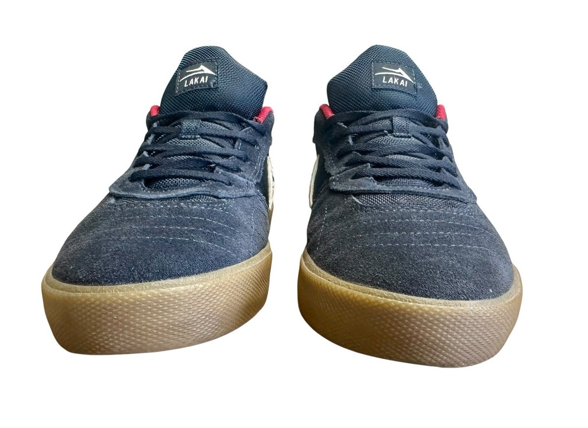 Lakai Cambridge Men's Skate Sneaker Shoe Blue Red Gum Suede Low