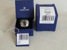SWAROVSKI Nirvana Ring, Clear Crystal Grey - Size 52 (K) - RRP £155