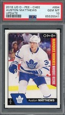 Auston Matthews 2016 Upper Deck O-Pee-Chee Update Rookie Card #694 PSA 10. rookie card picture