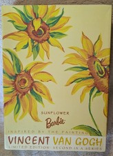 New Vincent Van Gogh Sunflower Barbie Limited Edition Mattel 1998 NRFB