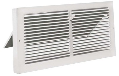 RG0115 Steel Painted Baseboard Register, 12 x 6-Inch, White, 1-Pack