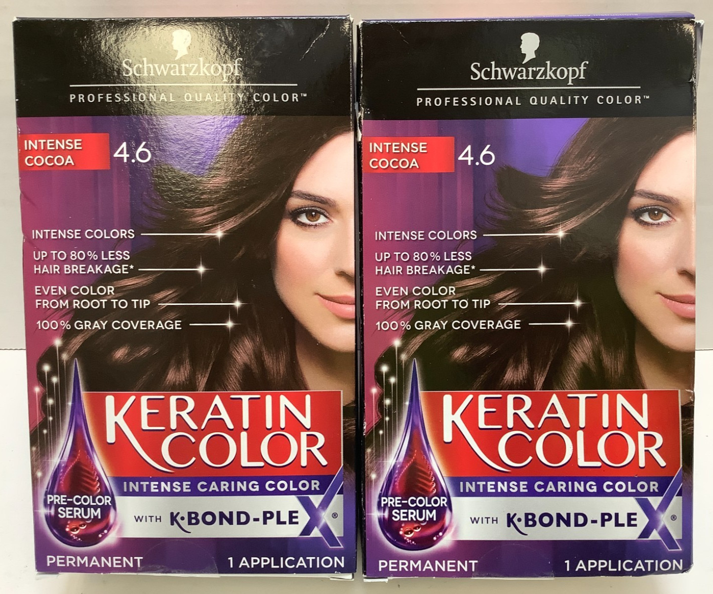 Permanent Hair Color Cr&egrave;me, 4.6 Intense Cocoa, 2pk