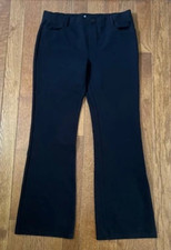 NEW Stelle Woman  s Size Large Black Pull On Dress Pants Bootcut Stretch Pockets
