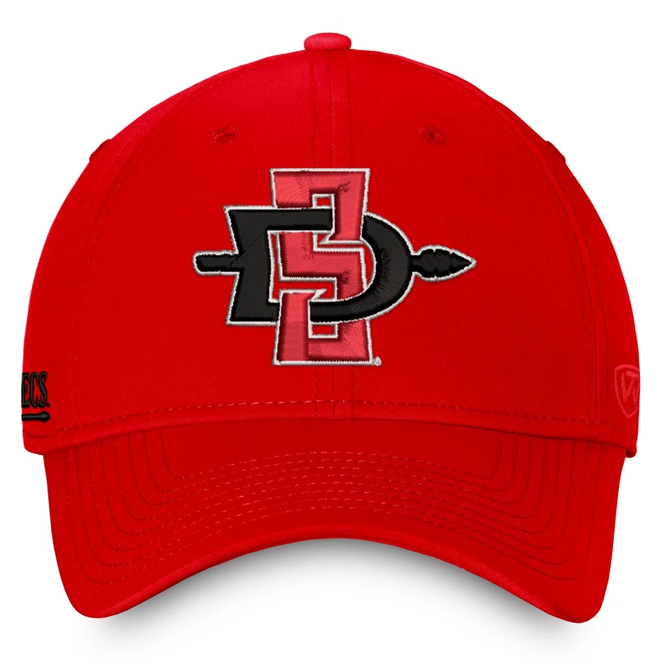 Men's Top of the World Red San Diego State Aztecs Reflex Flex Hat - Image 2 of 4
