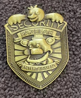 Five Nights at Freddy s Fazbear Security Badge Brooch Pin FNAF Freddy Metal