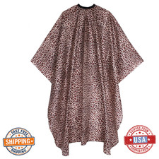 Waterproof Leopard Print Hair Cutting Cape 64x56" - Salon Barber Stylist