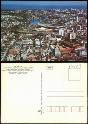 Salvador (Bahia) VISTA AÉREA, Estado da Bahia, Stadion Stadium Aerial View 1980