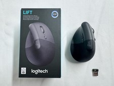 Logitech Lift Wireless Vertical Mouse - Graphite / Black - Right Handed