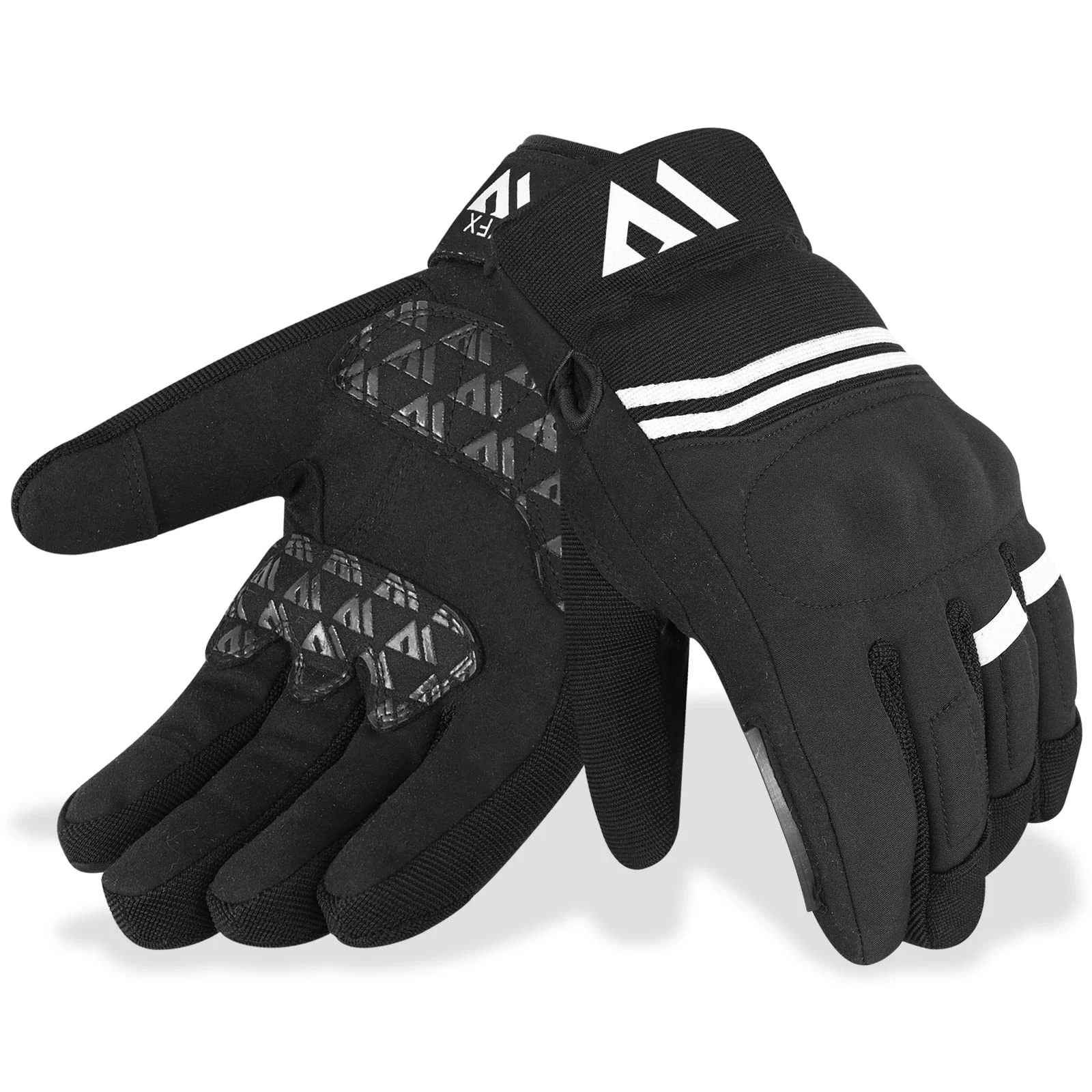 WFX Premium Motorbike Gloves Waterproof Winter Sports Full Finger L, Black