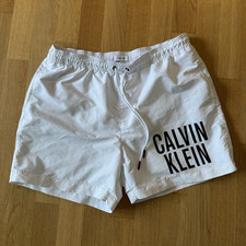 Calvin Klein Herren Badeshorts Weiß/Schwarz ...