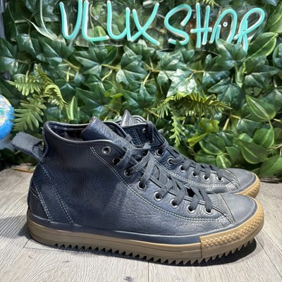 Converse All Star Mid Boot Sneaker MENS SIZE 11 Blue Pebbled Leather/Gum 132388C
