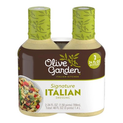 Olive Garden Italian Dressing 24 oz 2 Pack Signature Salad Dressing Bottles