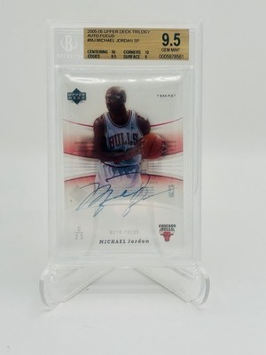 2005-06 Upper Deck TRILOGY AUTO FOCUS - SP #MJ MICHAEL JORDAN BGS 9.5 Auto 9