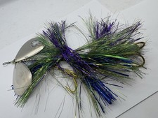 10” Musky Mayhem Double Cowgirl Nickel Beast Mode Bucktail Spinner Musky Lure