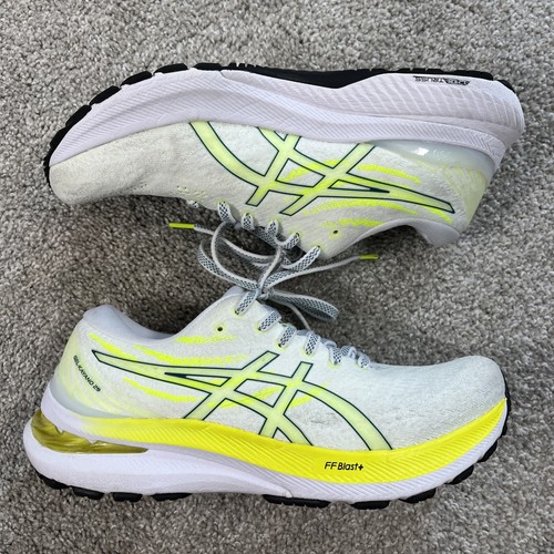 Asics Gel-Kayano 29 Damenschuhe Größe 8 weiß gelb Laufen sportlich Joggen