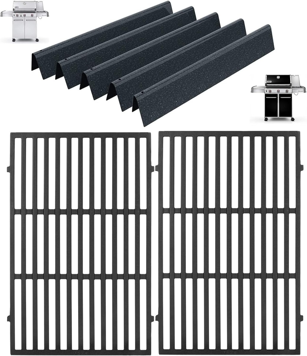Grill Parts Kit for Weber Genesis 300 310 330 CAST IRON GRATES