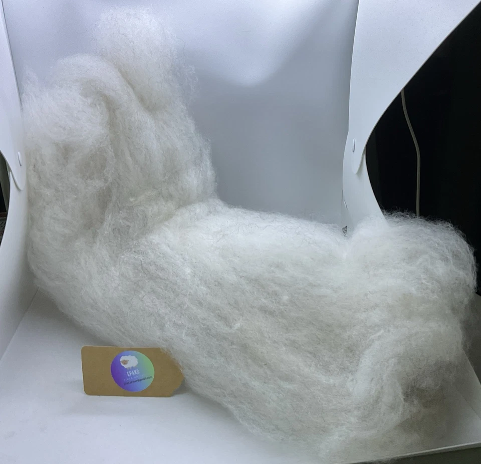 Merino Mohair Carded Batt Natural Colors Spinning From Raw Wool - Image 3 of 4